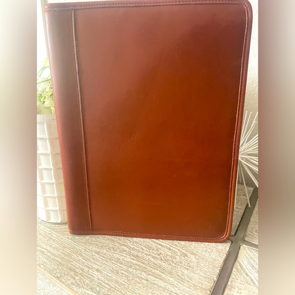 Coach Tan Leather portfolio. Legal size. - Picture 1 of 6